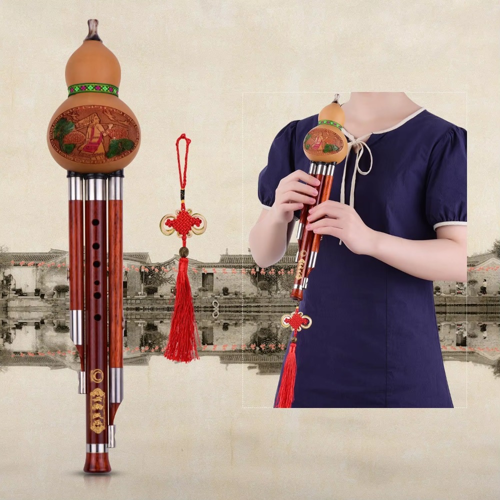 3-Tone C Key Hulusi Gourd Flut - đánh giá và giá Musical Instruments