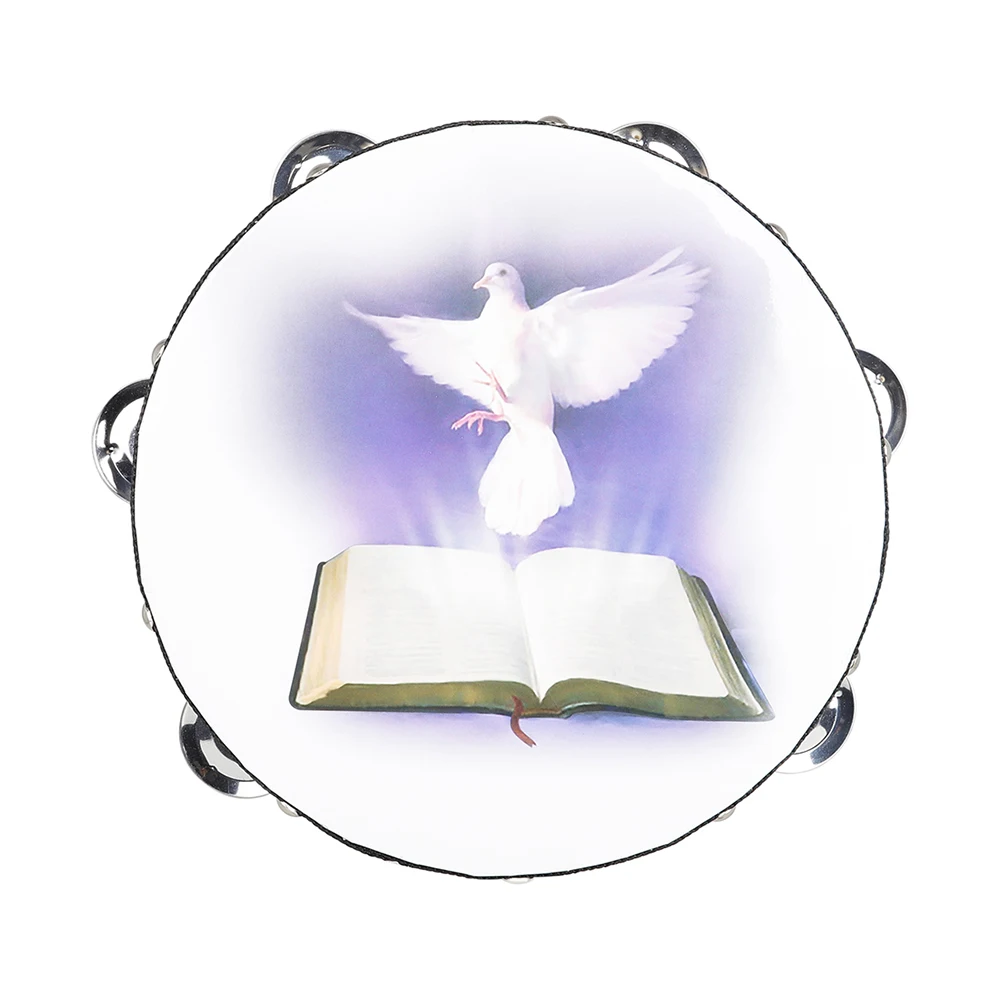 8 Inch Tambourine Peace Pigeon - đánh giá và giá Musical Instrument Game