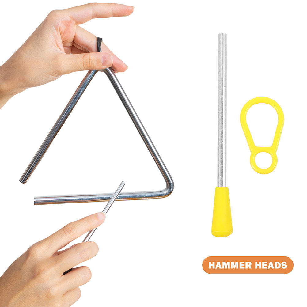 2Pcs Triangle Iron Percussion  - đánh giá và giá Musical Instrument Triangle