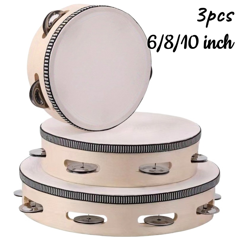 1/3pcs Wooden Tambourine 6/8/1 - đánh giá và giá Musical Instrument Game