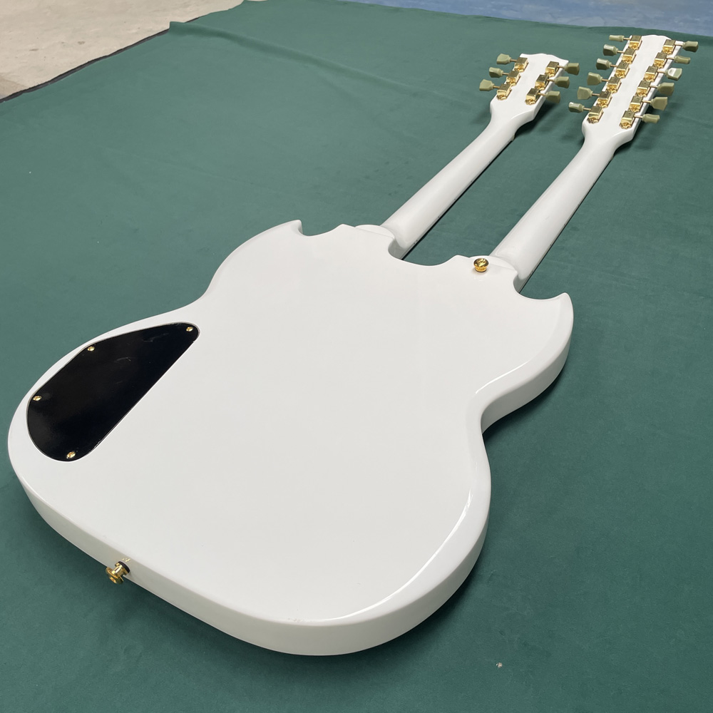 Double-neck white 6-string 12- - đánh giá và giá Electric Guitar Beginner
