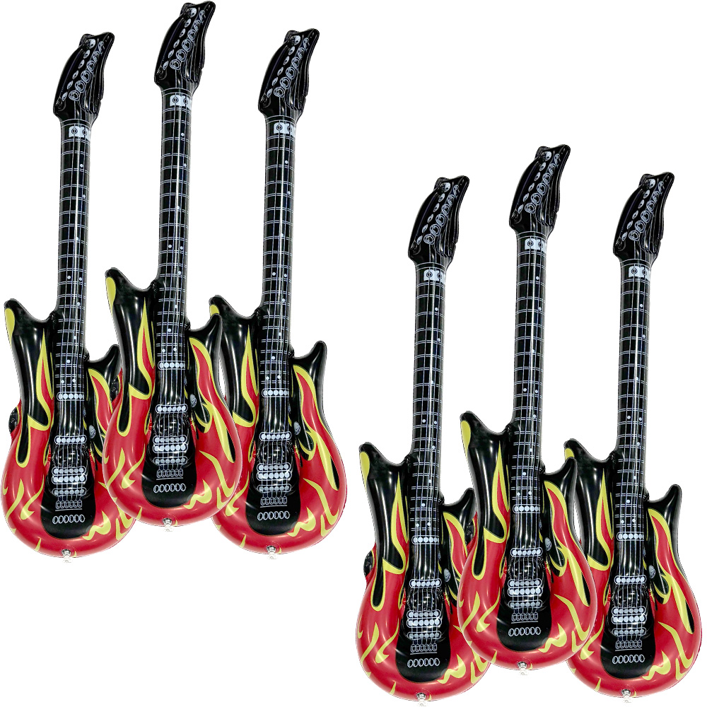 6-Piece Inflatable Flame Guita - đánh giá và giá Musical Instrument Game