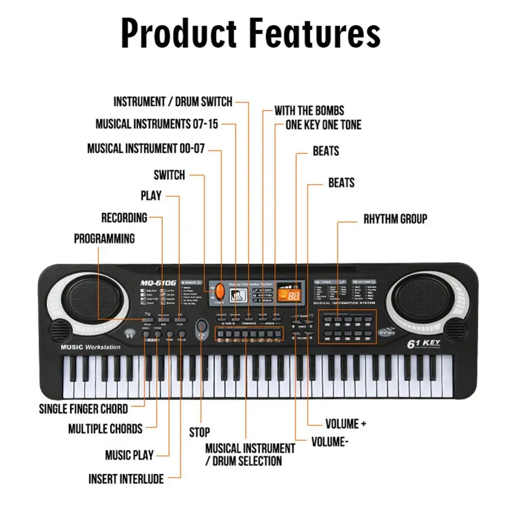 Kids Electronic Piano Keyboard - đánh giá và giá Musical Instruments Names