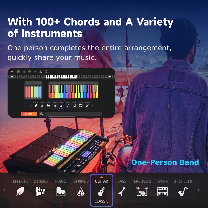 Stylish LED-Backlit PopuPiano  - đánh giá và giá Musical Instruments Names
